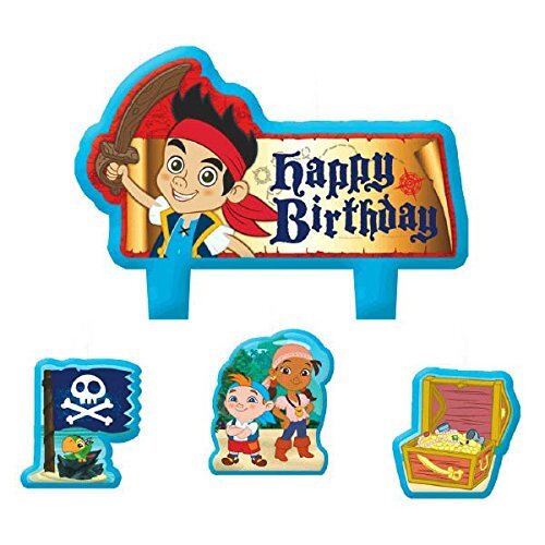Jake and the Never Land Pirates Birthday Party Decoration Molded Cake Candles - Picture 1 of 1