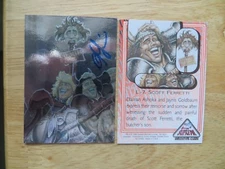 1996 COMIC IMAGES SUPREME SCOTT FERRETTI CARD SIGNED CREATOR JOE LINSNER ART,POA