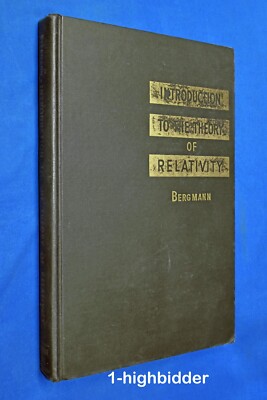 Vtg 1960 Introduction to the Theory of Relativity 1st E Bergmann Albert Einstein