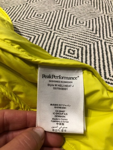 PEAK PERFORMANCE WOMENS HELI HEAT PUFFER SHELL YELLOW JACKET SIZE S - Bild 11 von 13