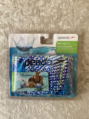 Kids Speedo Blue Printed Armbands Ages 2-12 NEW Sealed