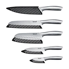 Kitchen Knife Set Ultra Sharp Stainless Steel Blade All Metal Chef knife w/cover