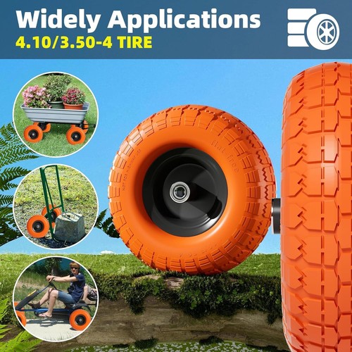 Puncture-Resistant 10 Inch Urethane Tires with Sealed Bearings for Mobility - Picture 8 of 8