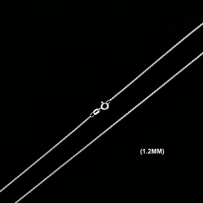 1,2 mm Massive 925 Sterlingsilber Italienische DIAMANTSCHLIFF SEIL KETTE Halskette ITALIEN