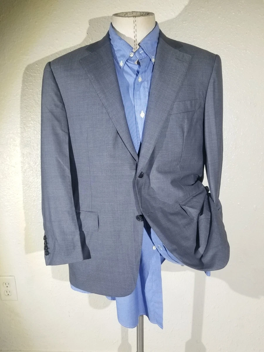 CANALI Full canvas solid gray wool suit jacket sport Coat Blazer