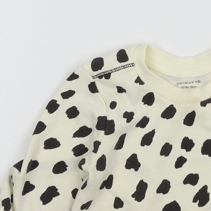 Primark Baby Ivory Animal Print Cotton Blend Jumper Size 12-18 Months Pullove image 8