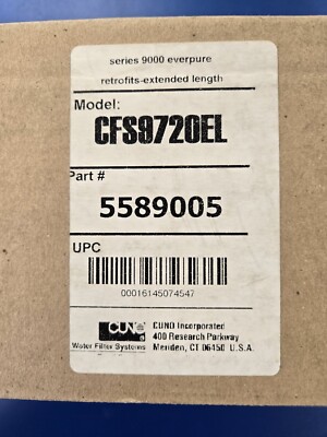 3M/CUNO  - CFS9720-EL - REPLACEMENT FILTER CARTRIDGE - SEDIMENT/CHLORINE - NEW