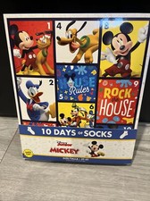 NEW Disney Jr Mickey Mouse 10 Days of Socks Gift Set Pack Girls Boys Size 3T-5T