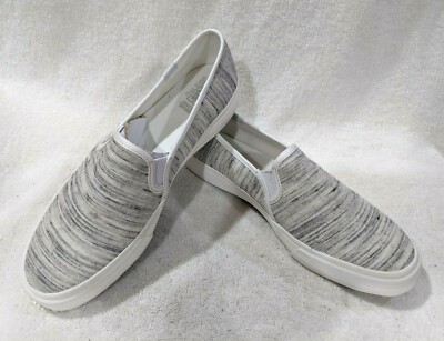 Keds Women's Double Decker Slub Stripe Grey Slip On Shoes