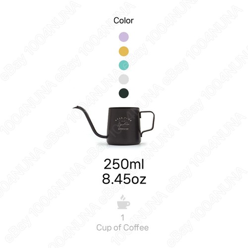 Coffee Hand Drip Kettle Stainless Steel Pour Over Tea Pot Long Narrow Spout - Picture 2 of 11