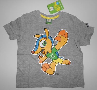 BRAZIL Mascot 2014 FIFA World Cup Boys T-Shirt 2-4 YEARS OFFICIAL