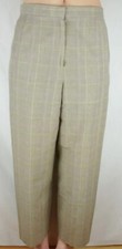 Talbots Petites Brown Plaid Fully Lined Dress Pants Women's Size 8/ 28inch Waist