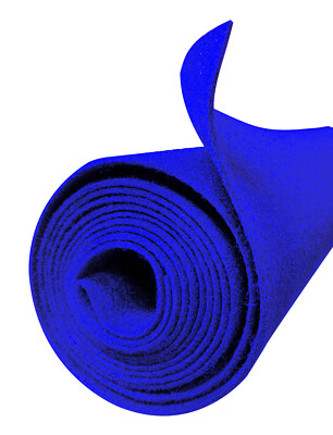 12FT x 45'' Blue Polymat S35 Latex Backed-Carpet for decorations & crafts