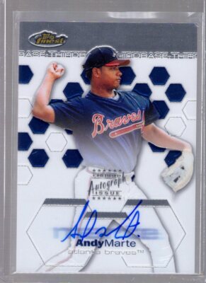 2003 Topps Finest Andy Marte #102 Rookie Auto RC