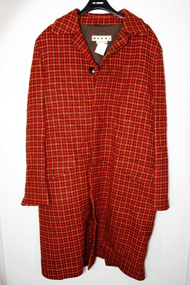 BNWT AW17 MARNI HOUNDSTOOTH WOOL COAT 54 | eBay