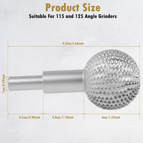 Sphere Rotary Burr Carbon Steel Wood Carving Burr 10mm Shank Durable flPkO - Picture 3 of 14