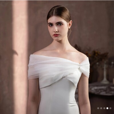 shawl for off the shoulder dress Ralcosuss Women's Satin Silk Shawl and Wrap for Evening Party Dresses Bridal Bridesmaid Wedding Shawl Shoulder Cover Up at Amazon Women's Clothing store