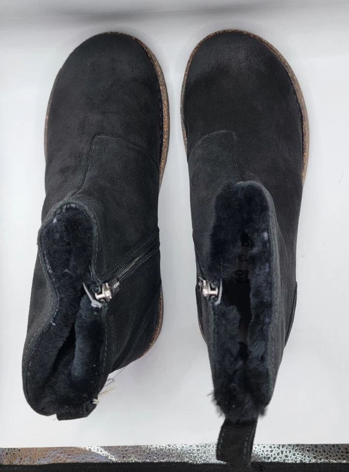 Birkenstock Melrose Shearling  Suede Leather  Boots Black Color Regular Wide - Image 3 of 4