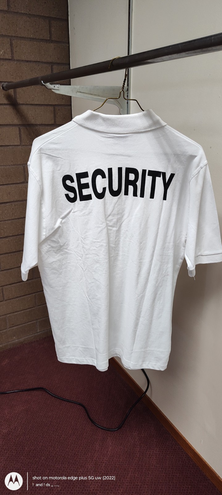 White Polo shirt for Security - second product detail image