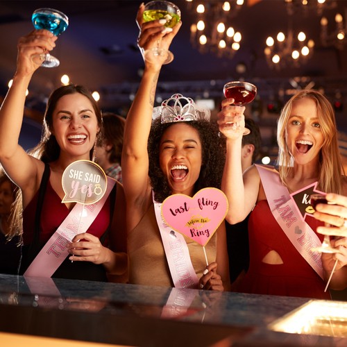 Geburtstagskrone, Geburtstagsschärpe und Krone Geburtstag-Diadem Stirnband, schwarz gold - Bild 5 von 7