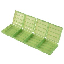 Pack of 4 PCS AA / AAA Battery Storage Hard Case Box-Green E3N77512