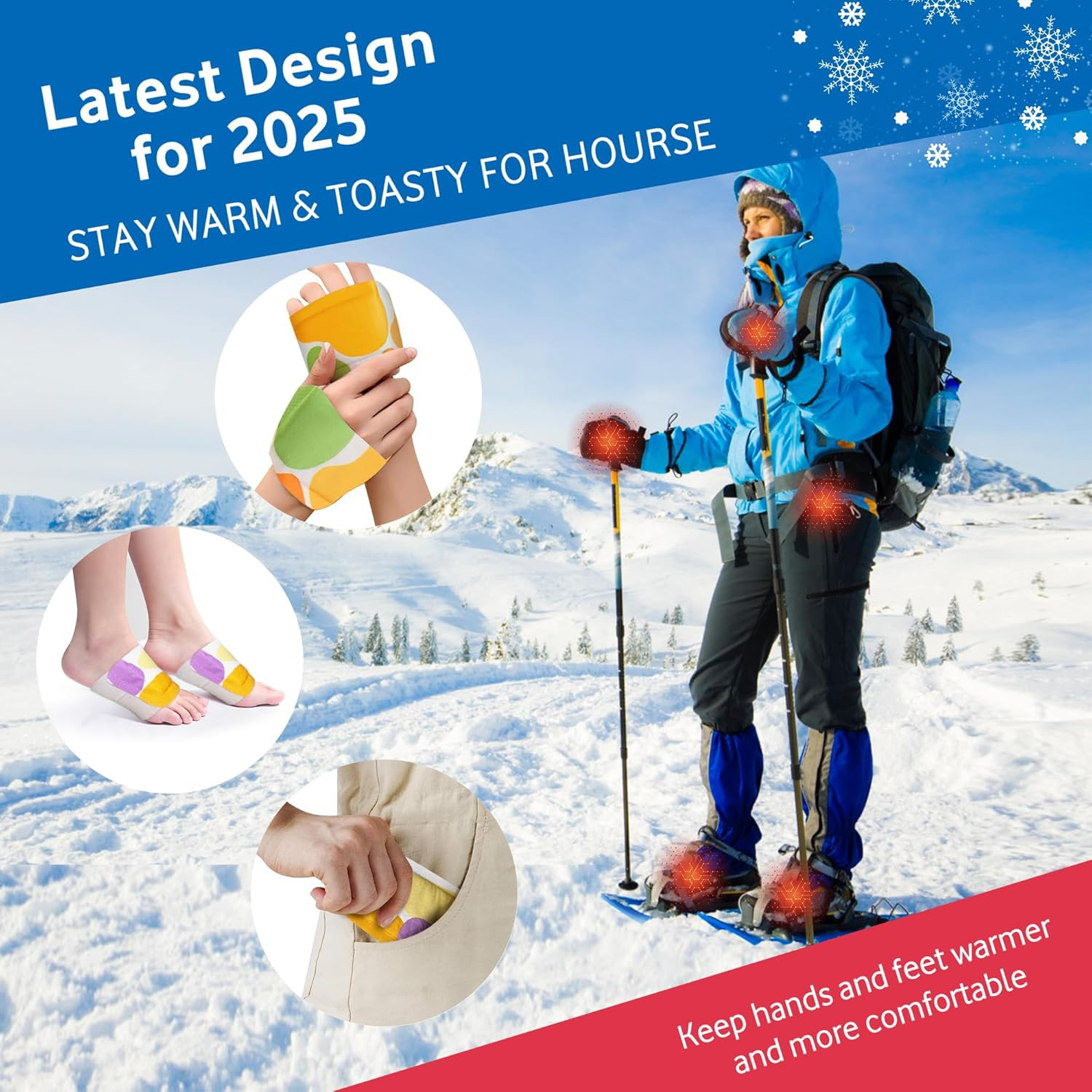 Hand Super Warmers - Long Lasting Natural Odorless Air Activated Warmers 10 Pack