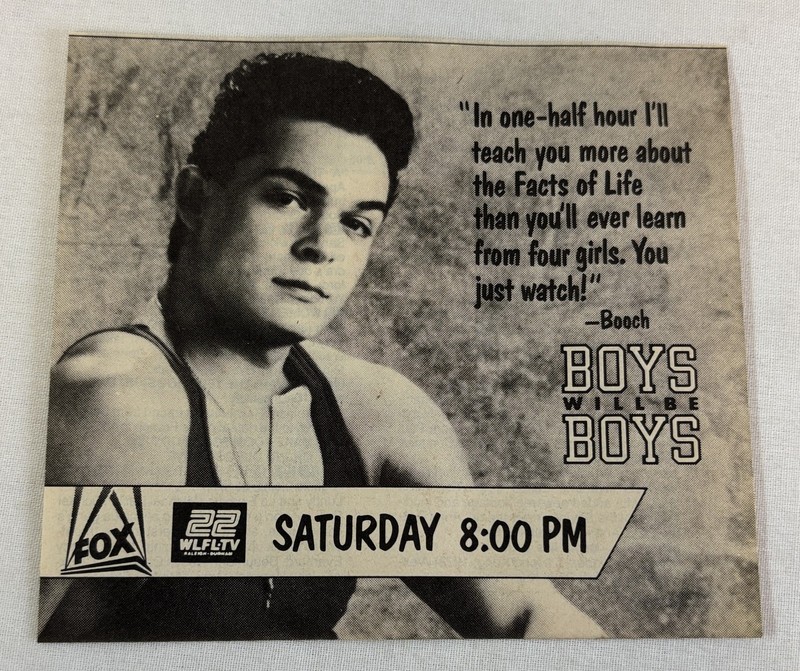 1988 FOX tv ad ~ BOYS WILL BE BOYS ~ I'll teach you more about the facts of life