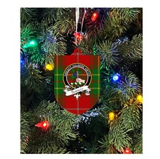 Burnett Family Crest Christmas Ornament - Single Sided Metal Christmas Ornament