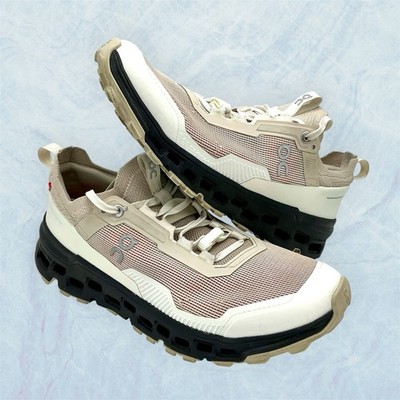 ON Cloudultra 2 Shoes Womens 8 Sand Black Trail Running Athletic Sneakers