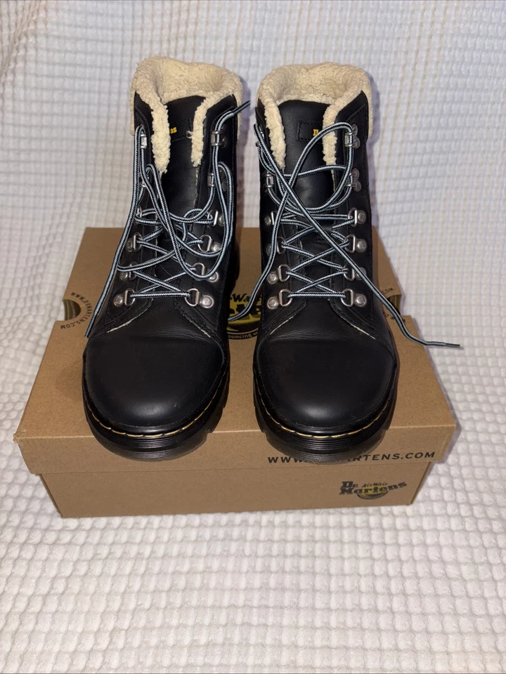 Dr Doc Martens Peines W FL Botas Forradas de Piel Sintética Mujer Talla 8 *Se Ajusta Damas 9* Foto 3 de 4