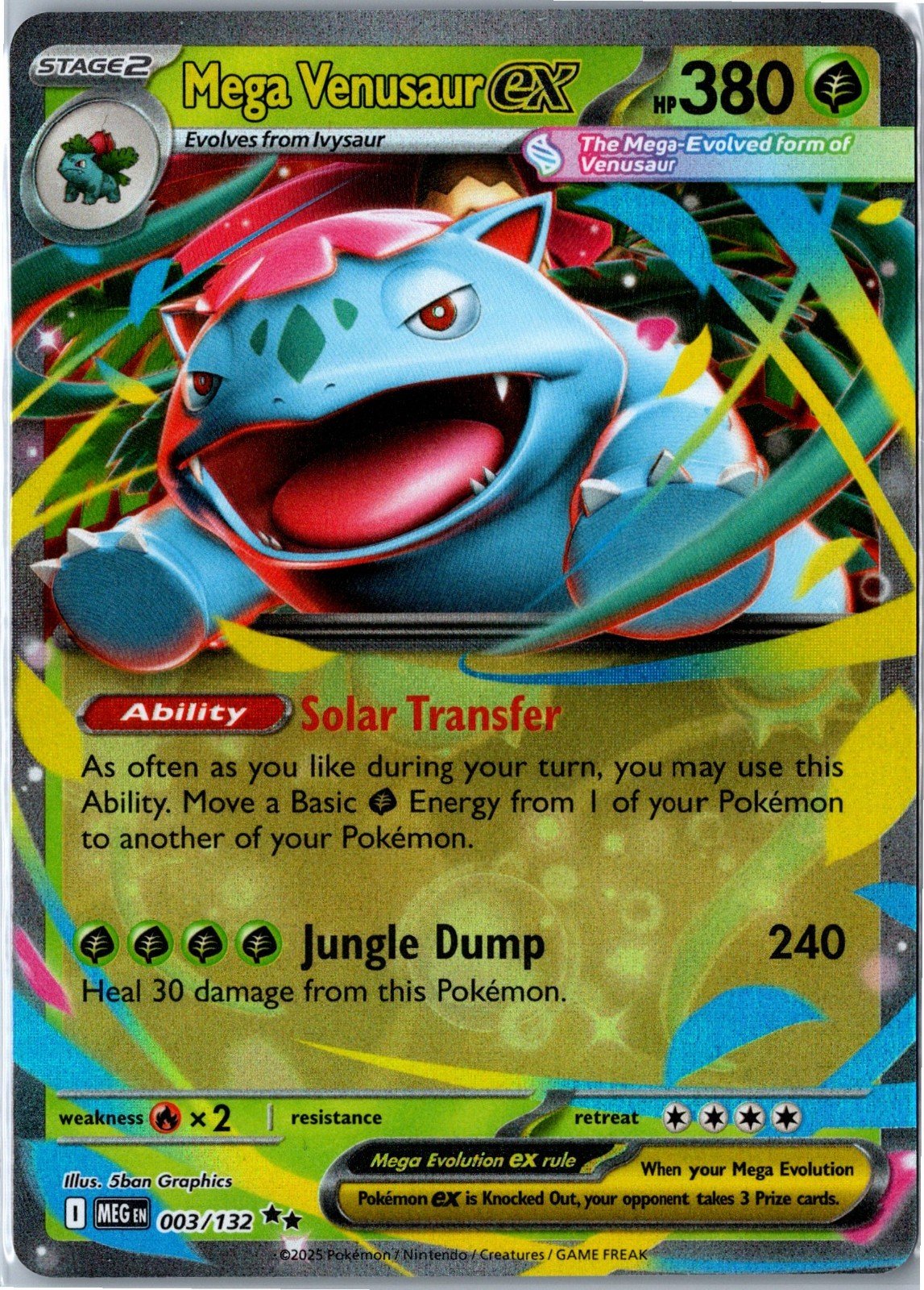 Pokemon Card - Mega Venusaur ex 3/132 Mega Evolution NM