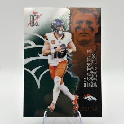Topps 2025 Topps Signature Class Bo Nix Green Refractor Chrome 🔥/150 🔥#18