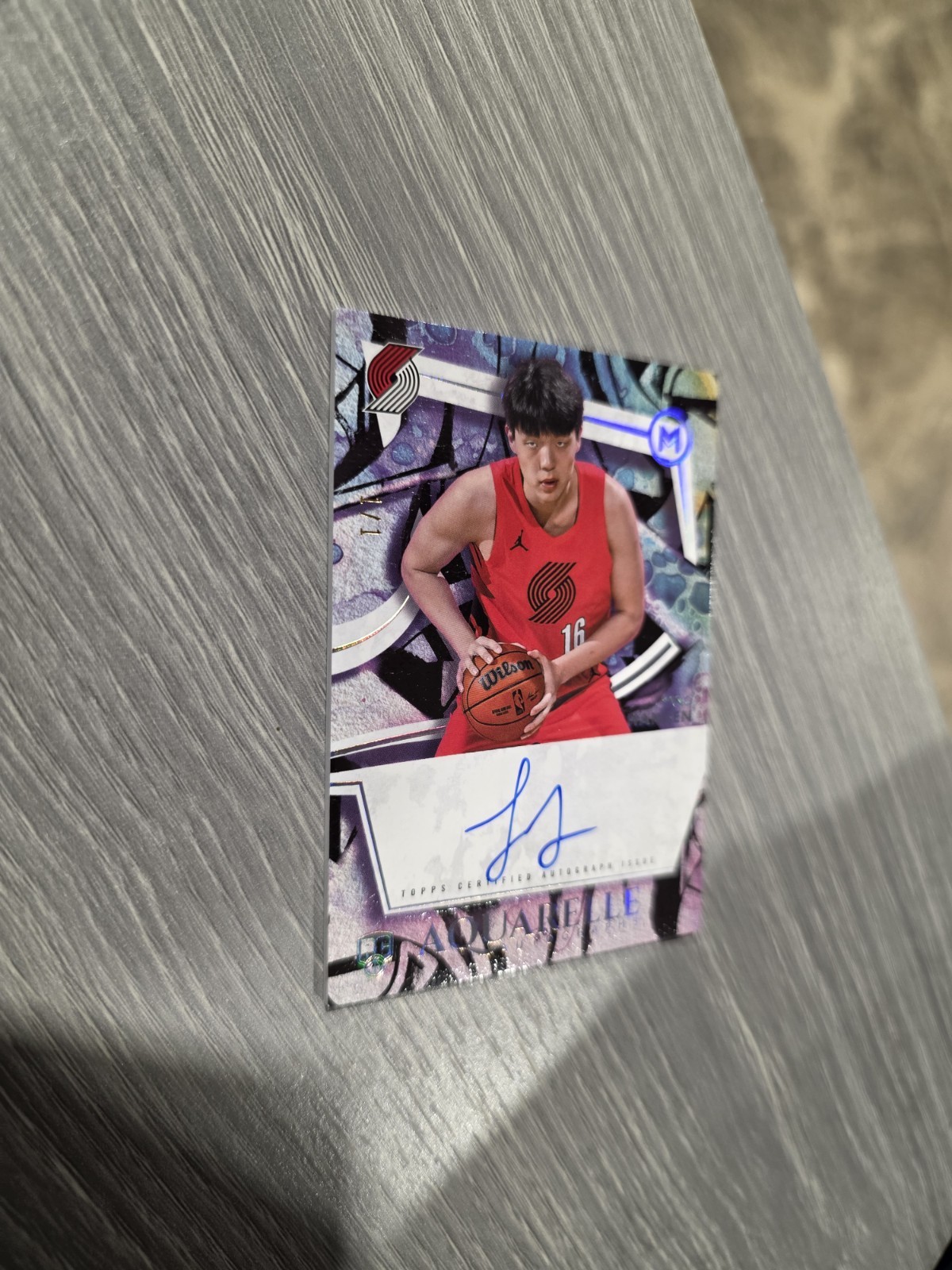 2025-26 Topps Motif Yang Hansen Aquarelle ON CARD Auto RC 1/1!! Wow!! view 9