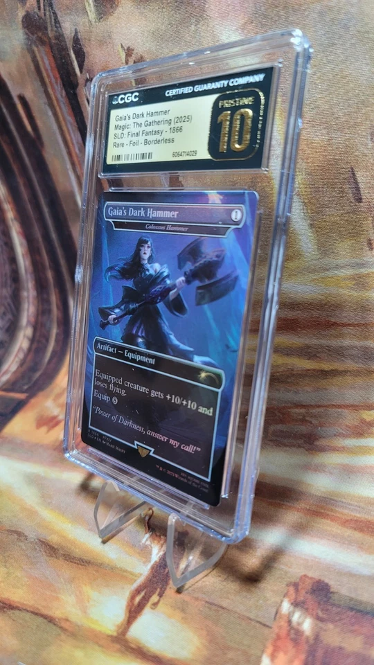 MTG Gaia's Dark Hammer -Colossus Hammer 🌈Foil SLD Final Fantasy CGC Pristine 10 - Image 4 of 4