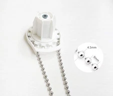 Luanxu 4.5 mm Stainless Steel Bead Chain for Blinds & Shades with 5 Connectors,