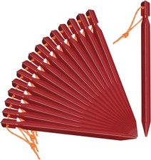 Tent Stakes 7075 Aluminium Heavy Duty Ground Pegs Pack of 16 Camping Spikes