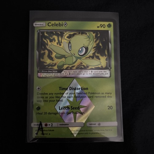 Celebi Prism Star 19/214 SM Lost Thunder TCG 2018 English Holo Rare - A
