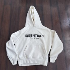Essentials Fear Of God Hoodie Sweatshirt Youth Size 10 Good Condition Cream