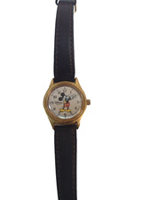 Disney Time Works Mickey Mouse Watch Quartz Embossed Dial, Japan Movt.