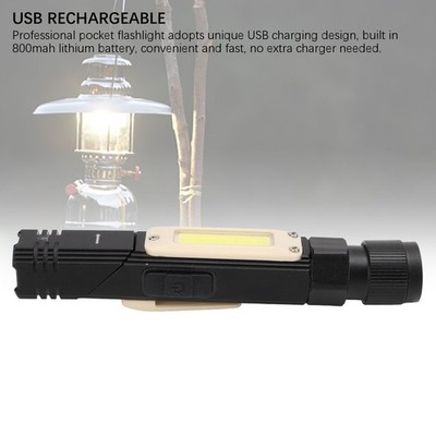Flashlight Multifunction 3 In 1 Headlamp Flashlight Work Light 90 Degree Fo OTQS