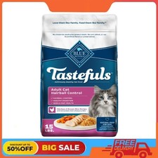 Blue Buffalo Tastefuls Dry Cat Food, Hairball Control, Chicken 15-lb. Bag