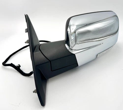 ✅2013-2024 RAM CL 1500 2500 REAR-VIEW MIRROR w/ LED TURN SIGNAL CHROME LEFT OEM