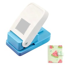 1x0.8 Inch Scalloped Edge Rectangular Postage Stamp Lever Action Paper Punch