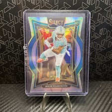 2024 Panini Select - Concourse Malik Washington #71 Silver Prizm Die-Cut (RC)