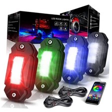 R2 RGBW Rock Lights with Bluetooth APP Control Multicolor Flashing Music
