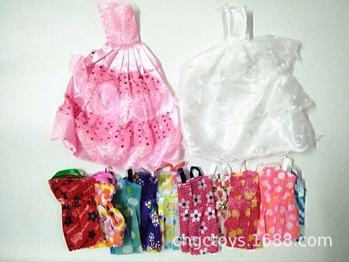 12X Barbie Puppenkleider Brautkleid Party Prom Sommer Strandkleid Süße Kleidung* - Bild 5 von 10