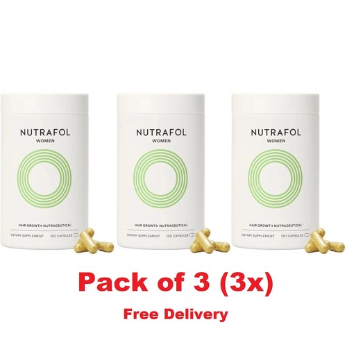 3x Nutrafol Womens Hair Growth Nutraceuticals Supplement 120 Cap