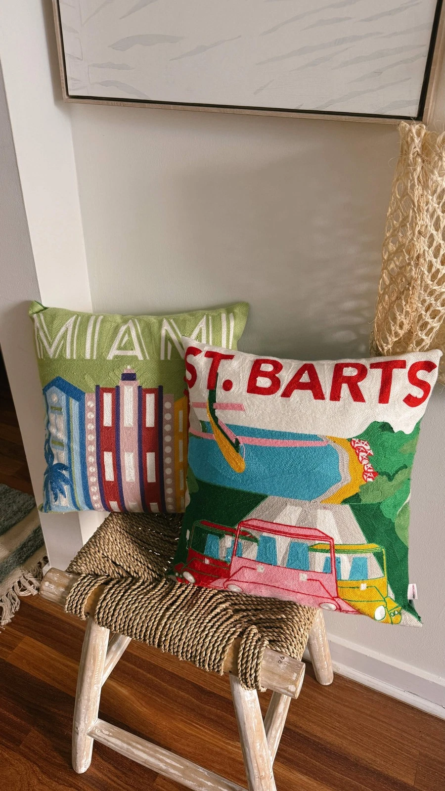 The Pillow Drop Miami Needlepoint Cushion - Thumbnail 5