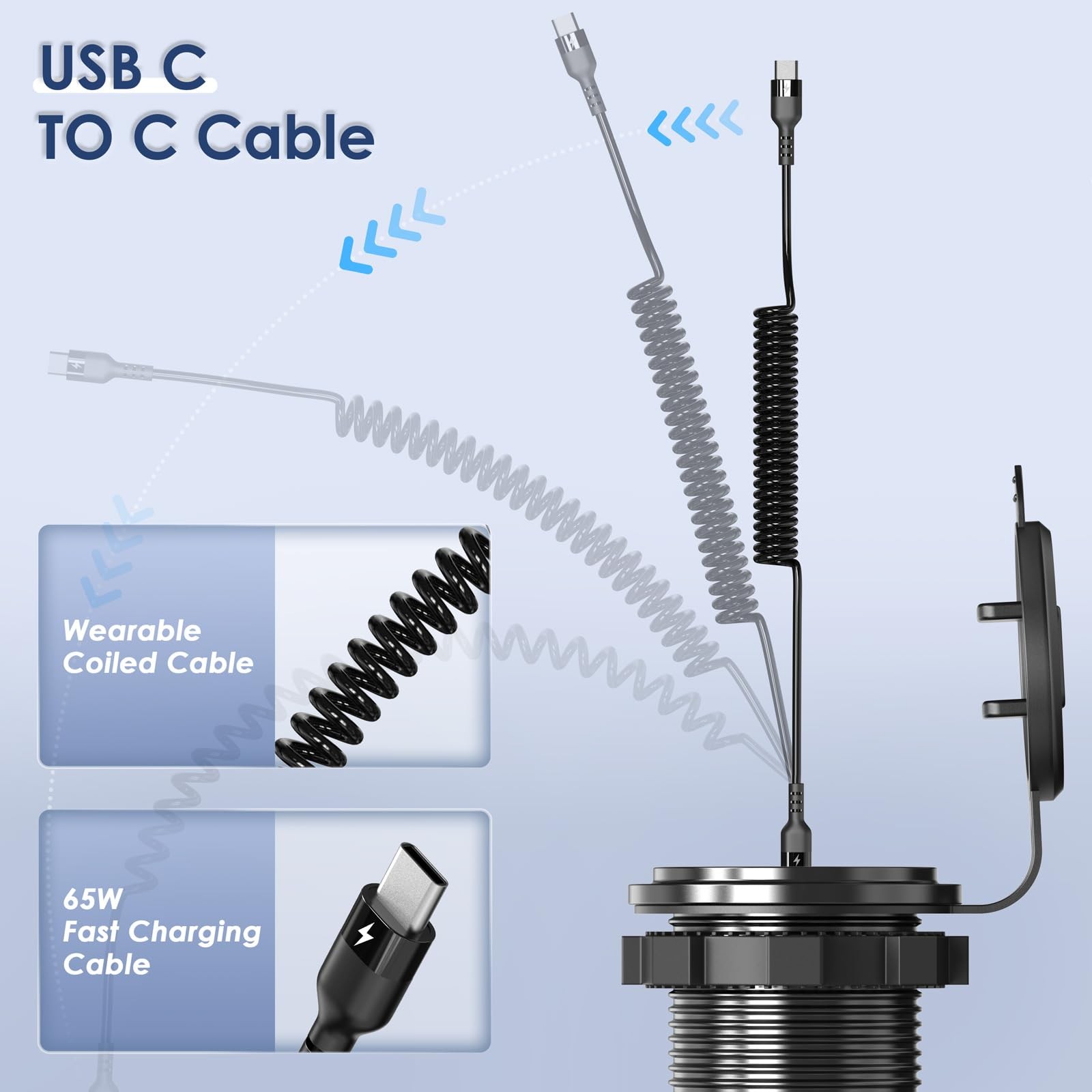 upgraded Version‘ 78w 12v Usb Outlet 4 Port Dual 30w Pd & Dual Quick Charge 3.0
