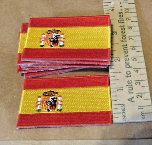 Parche Bandera España Hierro/coser en lote de 9 talla 1 1/2" x 1 1/2" nuevo - Imagen 4 de 7